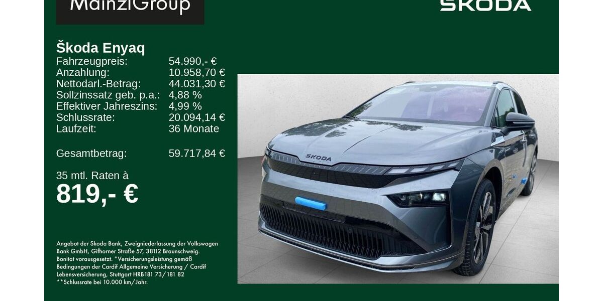 Skoda Enyaq 5.500 km 54.990 &euro; Feldkirchen-Westerham 83620