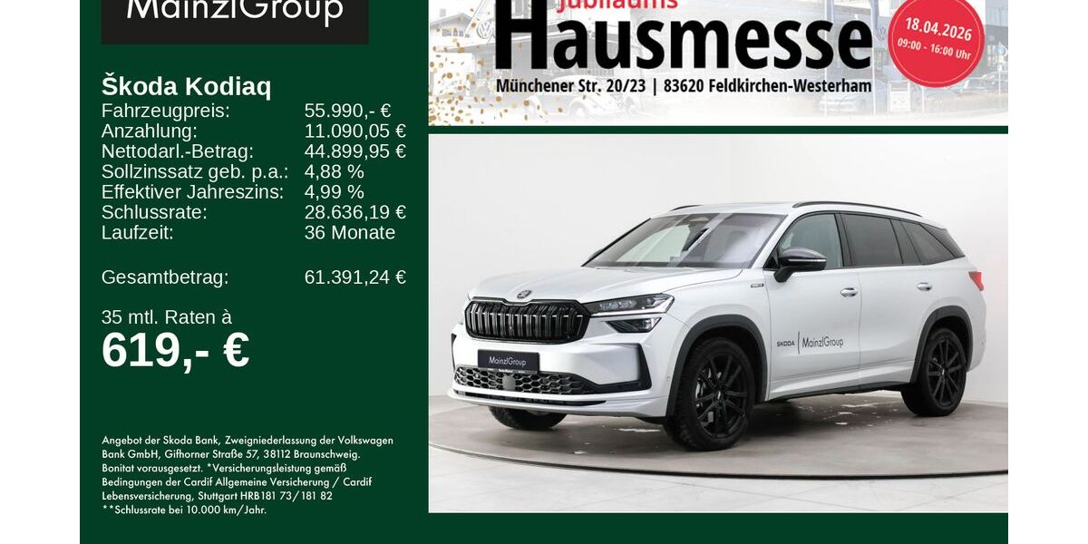 Skoda Kodiaq 14.000 km 55.990 &euro; Feldkirchen/Westerham 83620