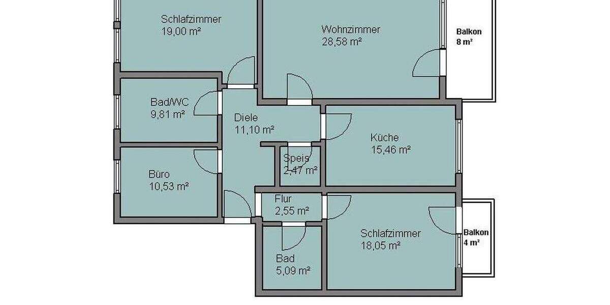 Etagenwohnung Rosenheim Aising - 4 Zimmer, 129 m&sup2;, 659.000&euro; | Angebot:25799504