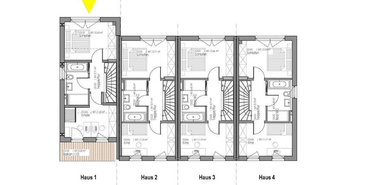 Reihenendhaus Raubling Nicklheim - 3 Zimmer, 100 m&sup2;, 719.500&euro; | Angebot:25684078