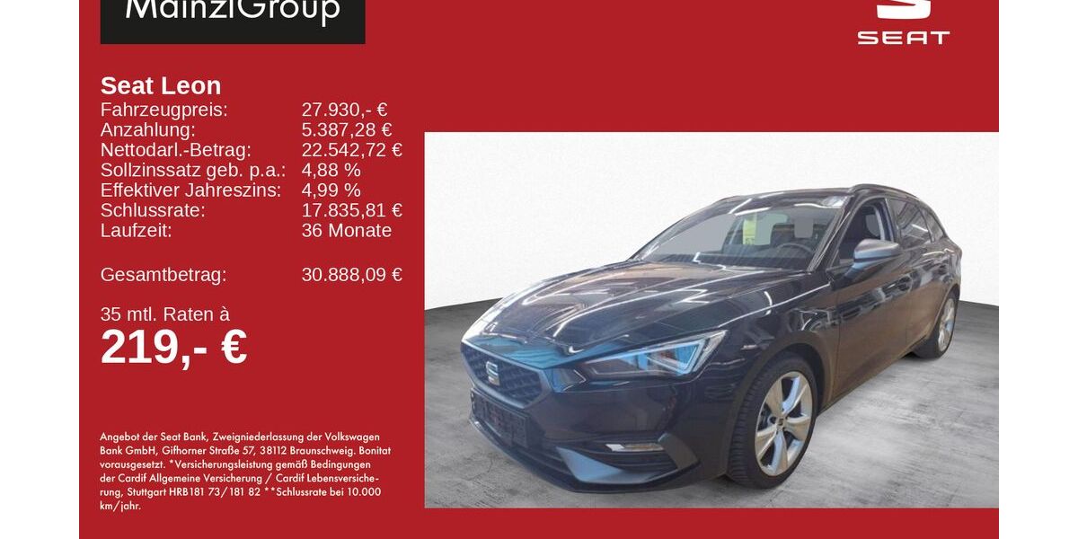 Seat Leon 16.060 km 27.930 &euro; Feldkirchen/Westerham 83620