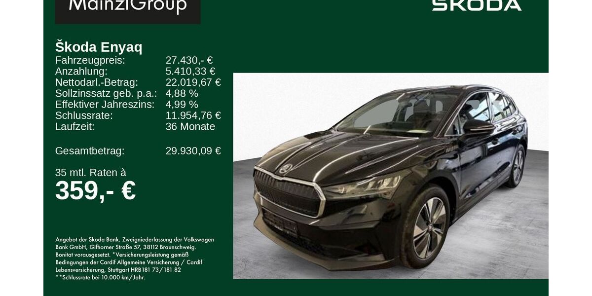 Skoda Enyaq 83.500 km 27.430 &euro; Feldkirchen/Westerham 83620