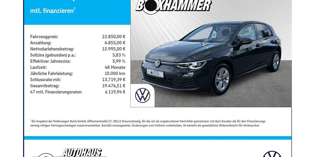VW Golf 27.992 km 22.850 &euro; Bad Aibling 83043