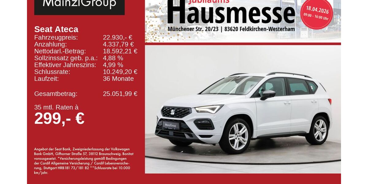 Seat Ateca 112.714 km 22.930 &euro; Feldkirchen/Westerham 83620