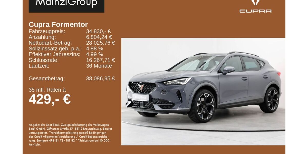 Cupra Formentor 11.388 km 34.830 &euro; Feldkirchen/Westerham 83620