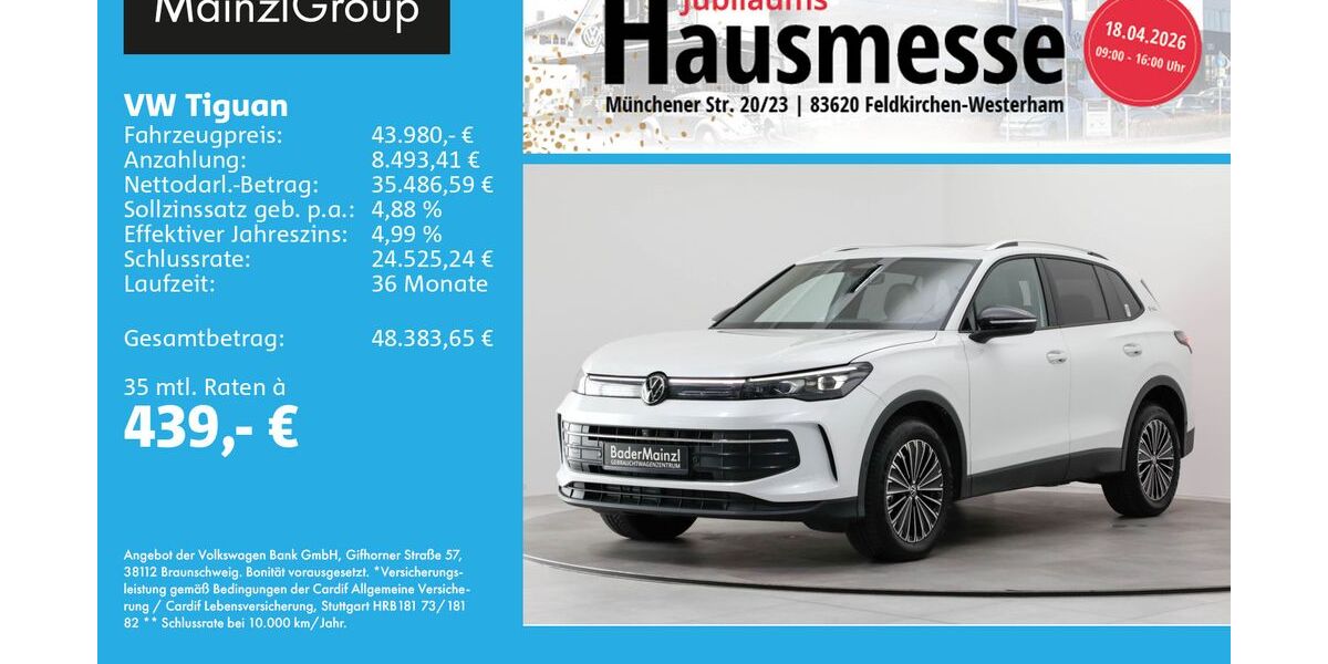 VW Tiguan 21.880 km 43.980 &euro; Feldkirchen/Westerham 83620