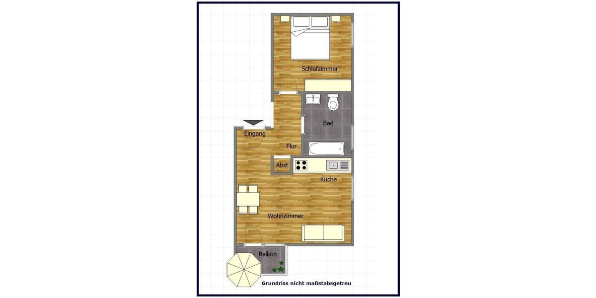 Etagenwohnung Rosenheim Happing - 2 Zimmer, 44 m&sup2;, 275.000&euro; | Angebot:25665218