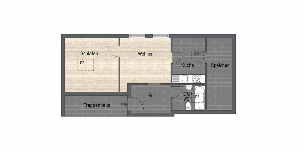 Etagenwohnung Grassau Mietenkam - 2 Zimmer, 32 m&sup2;, 125.000&euro; | Angebot:26527535