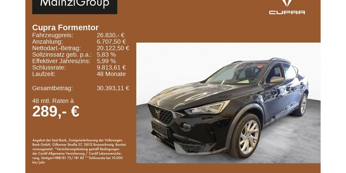 Cupra Formentor 17.030 km 26.830 &euro; Feldkirchen/Westerham 83620