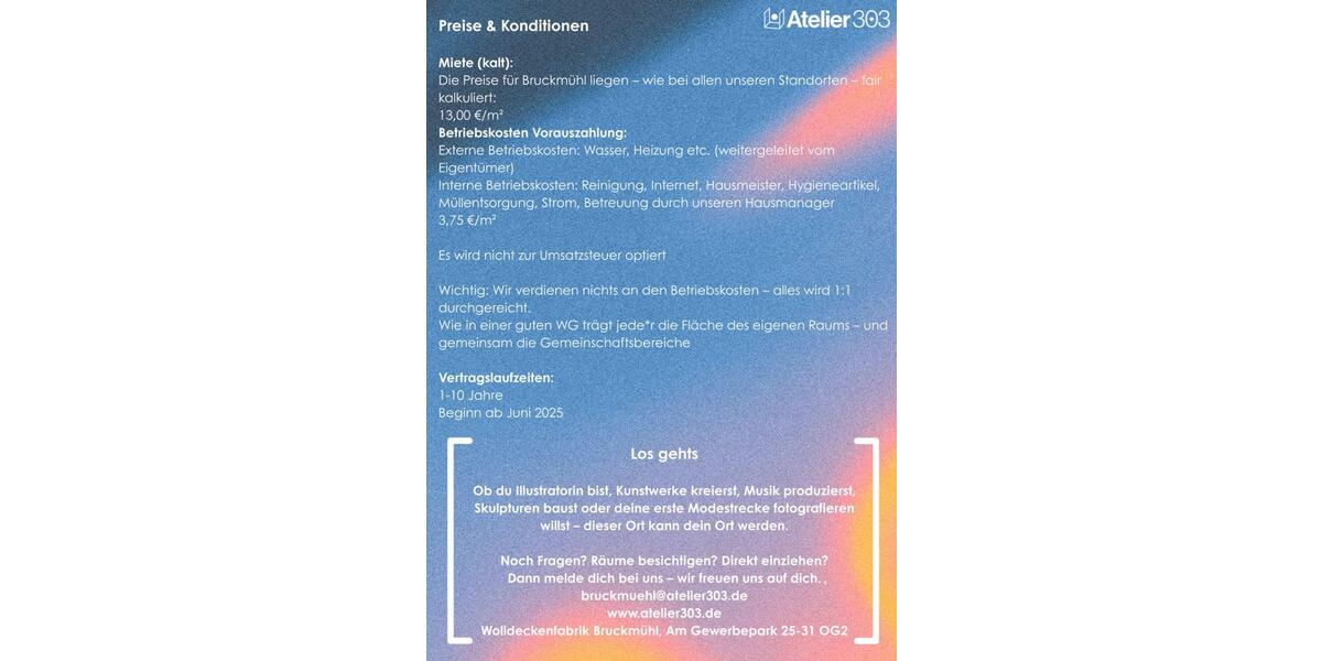 Gewerbeobjekt Bruckmühl - 13&euro; | Angebot:22711084