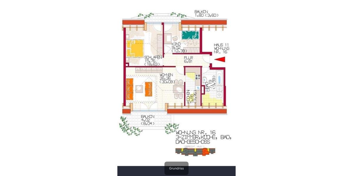 Dachgeschoßwohnung Wasserburg am Inn - 3 Zimmer, 81 m&sup2;, 980&euro; | Angebot:25989086