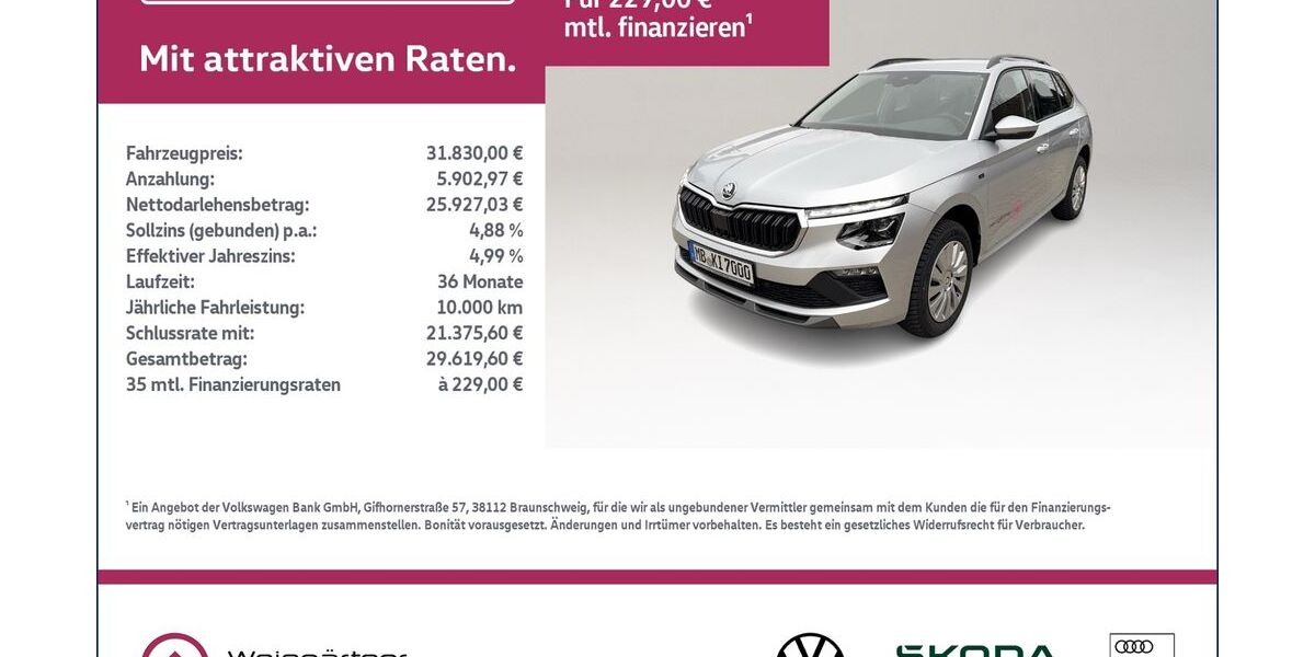 Skoda Kamiq 1.800 km 31.830 &euro; Miesbach 83714