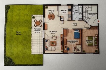 Wohnung Großkarolinenfeld - 3 Zimmer, 82 m&sup2;, 479.000&euro; | Angebot:25841239