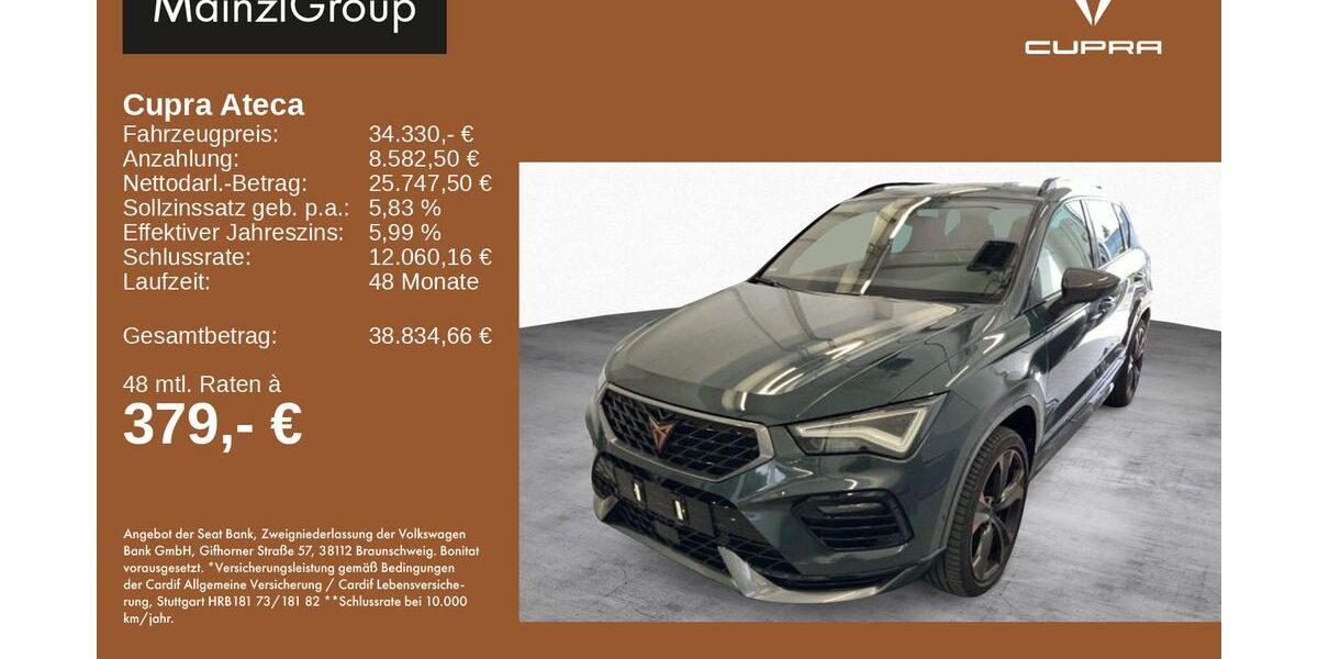 Seat Ateca 24.820 km 34.330 &euro; Feldkirchen/Westerham 83620