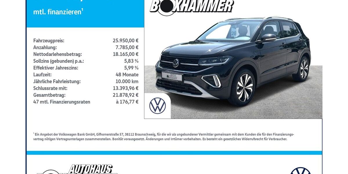 VW T-Cross 19.990 km 25.950 &euro; Bad Aibling 83043