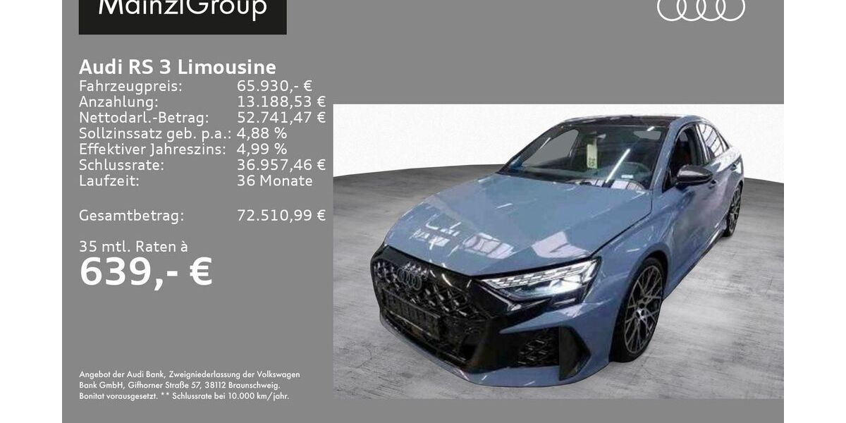 Audi RS3 16.400 km 65.930 &euro; Feldkirchen/Westerham 83620