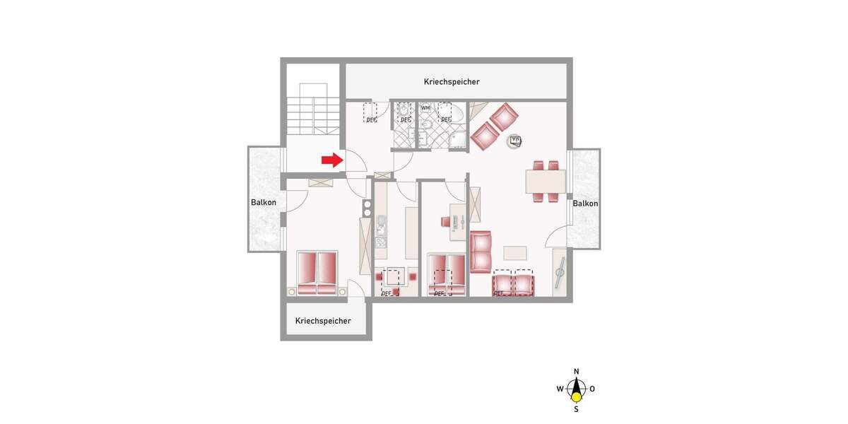 Etagenwohnung Oberaudorf - 3 Zimmer, 92 m&sup2;, 345.000&euro; | Angebot:25770366