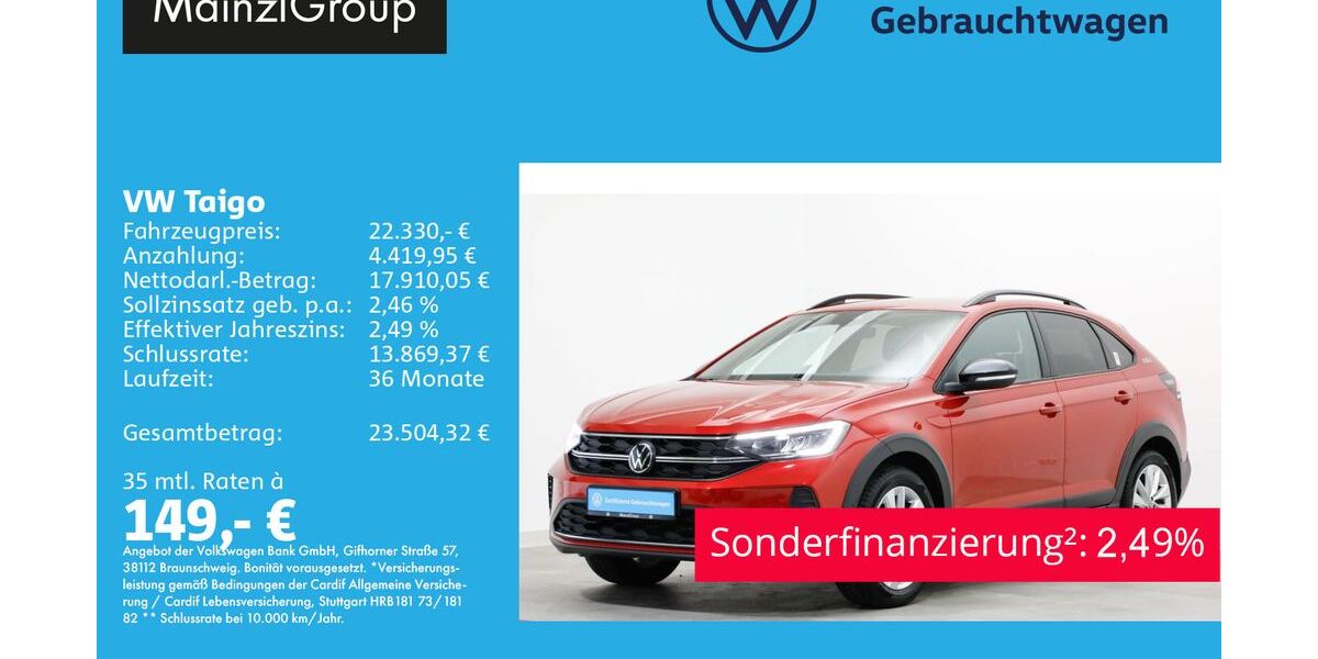 VW Taigo 22.900 km 22.330 &euro; Feldkirchen/Westerham 83620