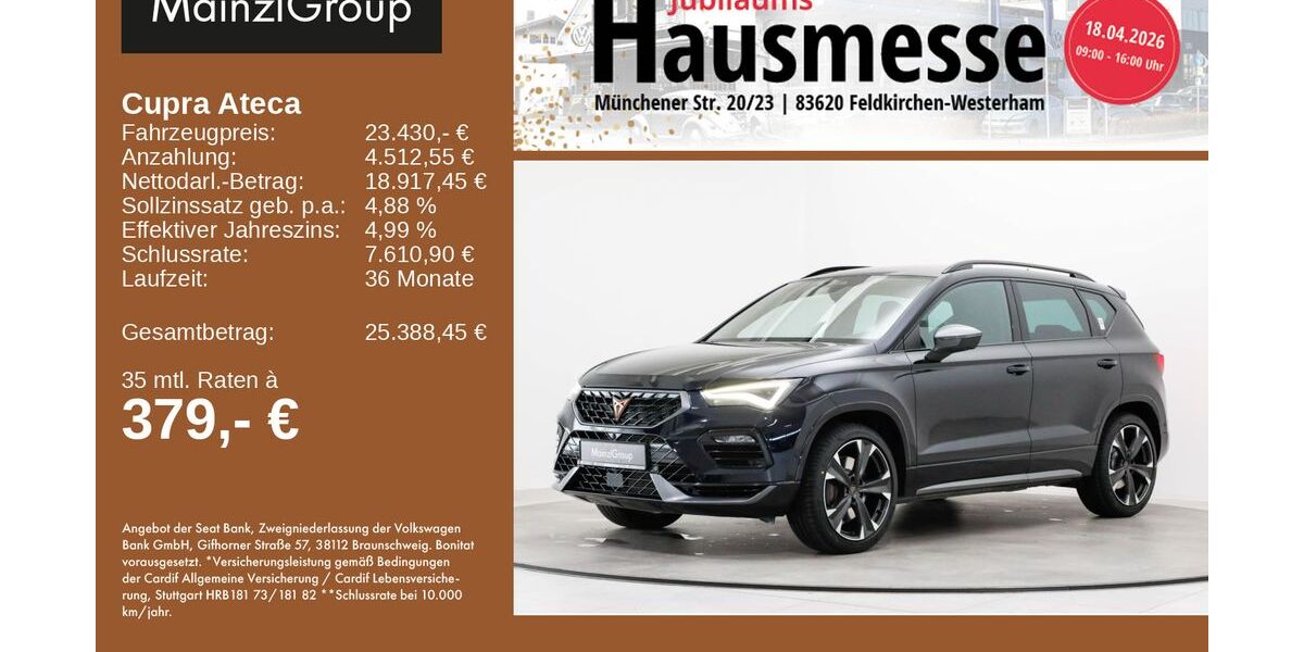 Cupra Ateca 116.517 km 23.430 &euro; Feldkirchen/Westerham 83620