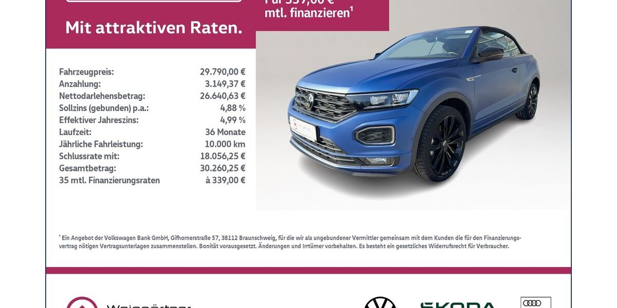 VW T-Roc 11.250 km 29.790 &euro; Miesbach 83714