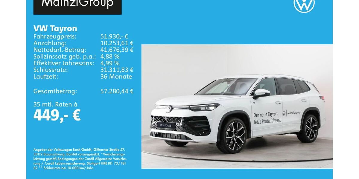 VW Tayron 15.307 km 51.930 &euro; Feldkirchen/Westerham 83620