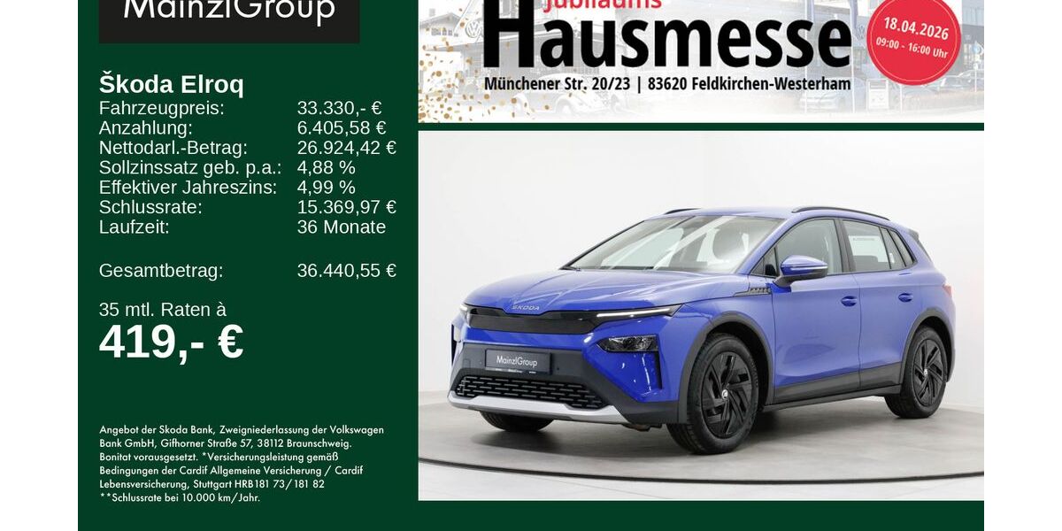 Skoda Elroq 8.600 km 33.330 &euro; Feldkirchen/Westerham 83620