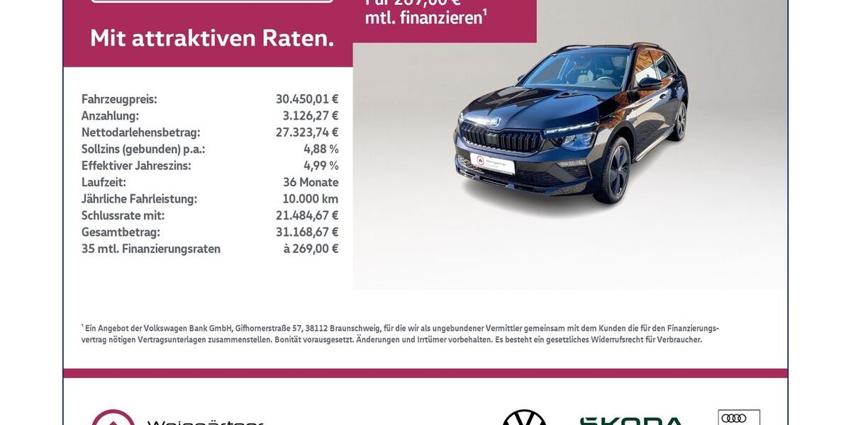 Skoda Kamiq 12.500 km 30.450 &euro; Miesbach 83714