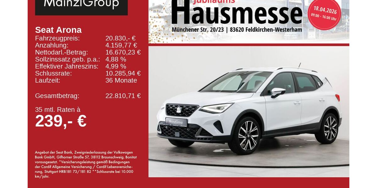 Seat Arona 77.200 km 20.830 &euro; Feldkirchen/Westerham 83620