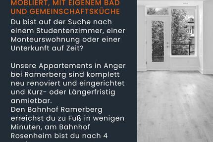 Wohnung Ramerberg - 1 Zimmer, 15 m&sup2;, 550&euro; | Angebot:25180210