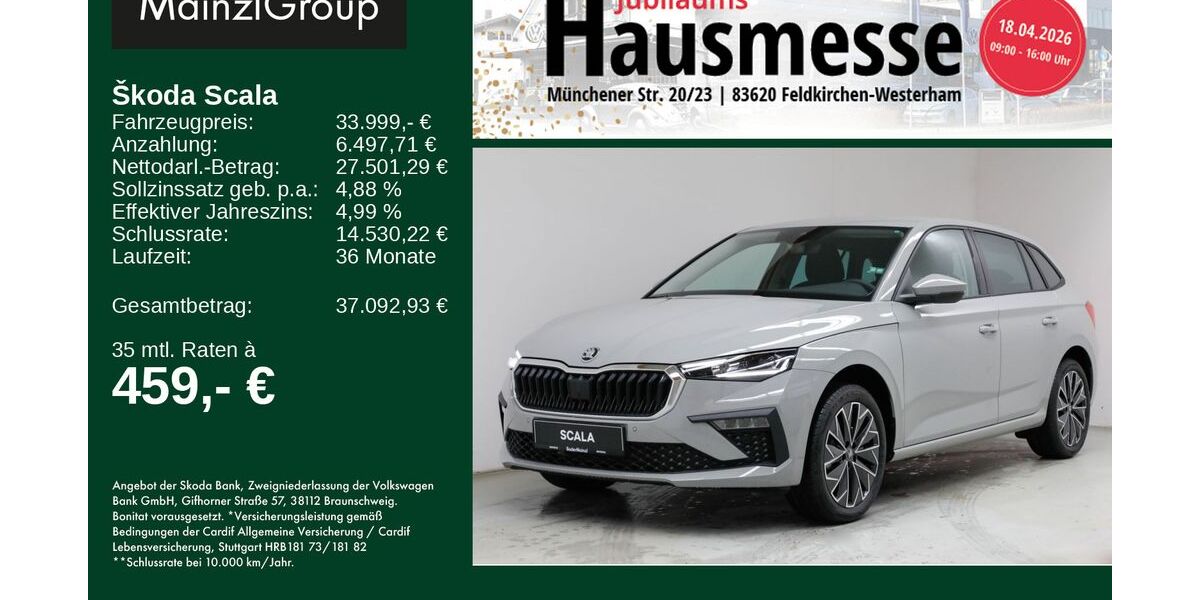 Skoda Scala 1.500 km 33.999 &euro; Feldkirchen-Westerham 83620