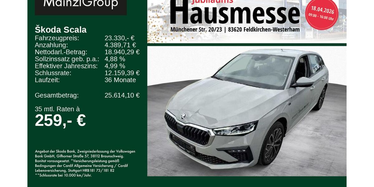 Skoda Scala 13.639 km 23.330 &euro; Feldkirchen/Westerham 83620