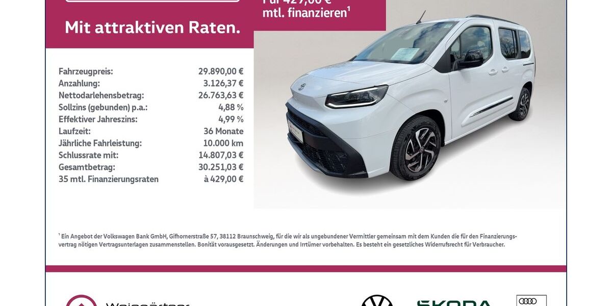 Toyota Proace City 23.300 km 29.890 &euro; Miesbach 83714