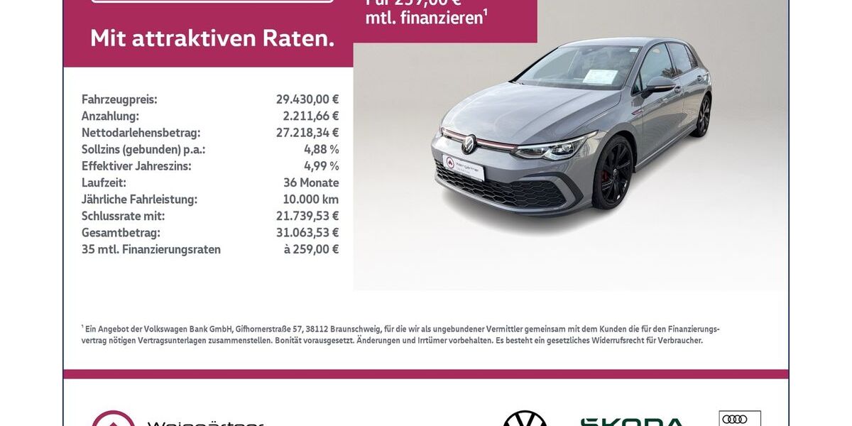 VW Golf 34.450 km 29.430 &euro; Miesbach 83714