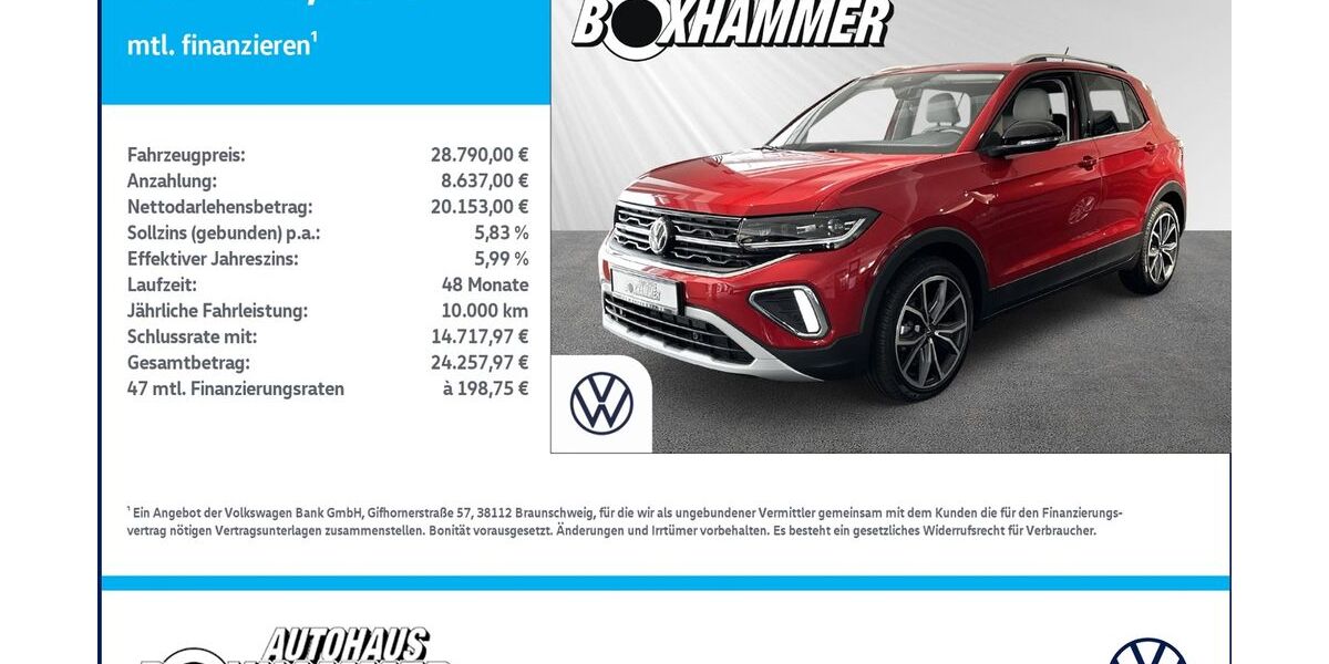 VW T-Cross 11.490 km 28.790 &euro; Bad Aibling 83043