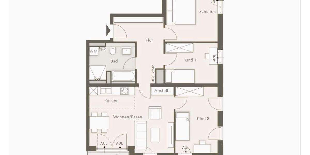 Etagenwohnung Bad Aibling-Harthausen Harthausen - 4 Zimmer, 94 m&sup2;, 595.000&euro; | Angebot:25688720