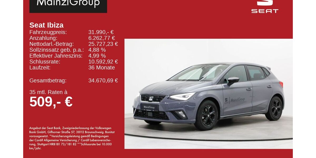 Seat Ibiza 7.500 km 31.990 &euro; Feldkirchen/Westerham 83620