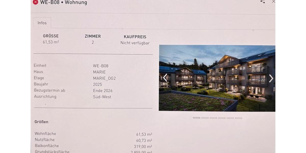 Dachgeschoßwohnung Nußdorf am Inn - 2 Zimmer, 62 m&sup2;, 1.000&euro; | Angebot:26517611
