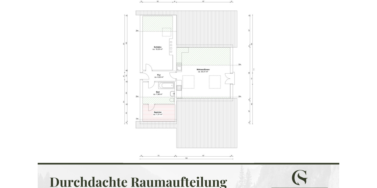 Etagenwohnung Flintsbach am Inn - 2 Zimmer, 61 m&sup2;, 919&euro; | Angebot:25807513