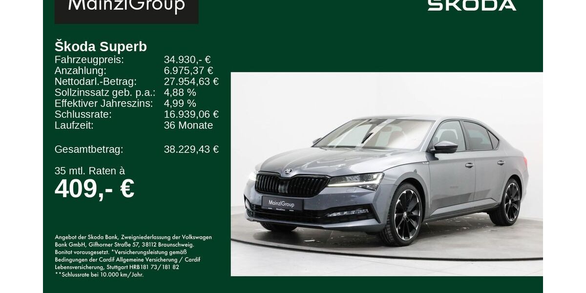 Skoda Superb 33.656 km 34.930 &euro; Feldkirchen/Westerham 83620