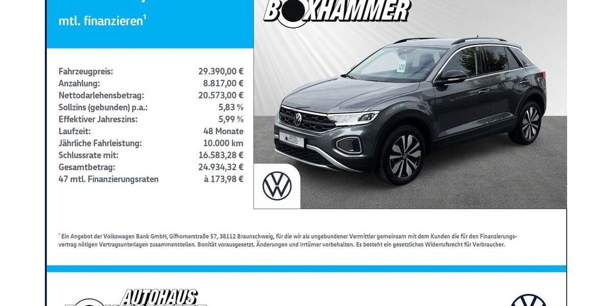 VW T-Roc 20.815 km 29.390 &euro; Bad Aibling 83043