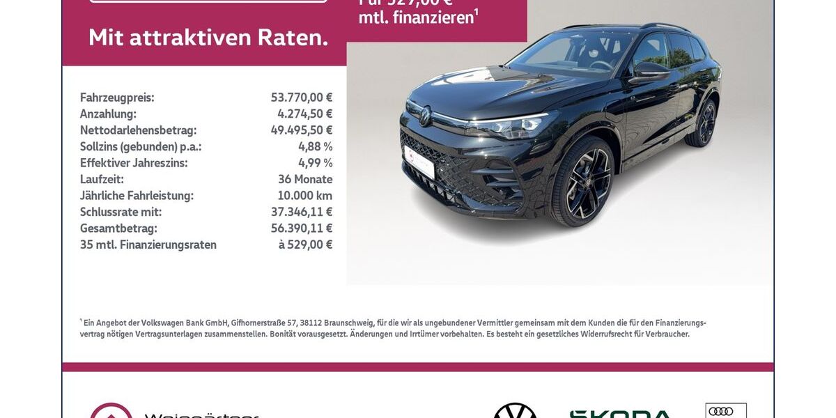 VW Tiguan 2.500 km 53.770 &euro; Miesbach 83714