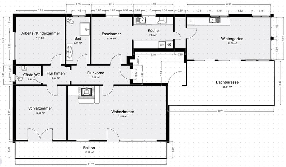 Etagenwohnung Soyen - 3.5 Zimmer, 124 m&sup2;, 499.000&euro; | Angebot:26600836