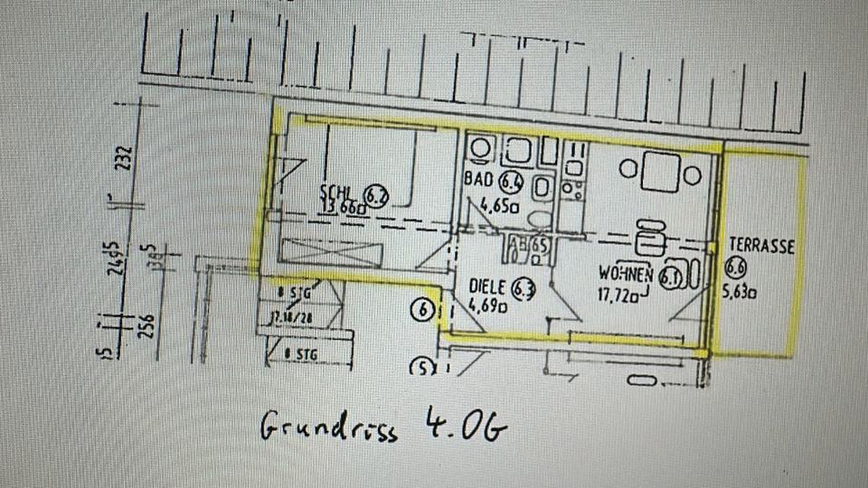 Etagenwohnung Rosenheim Innenstadt - 2 Zimmer, 46 m&sup2;, 780&euro; | Angebot:26552562