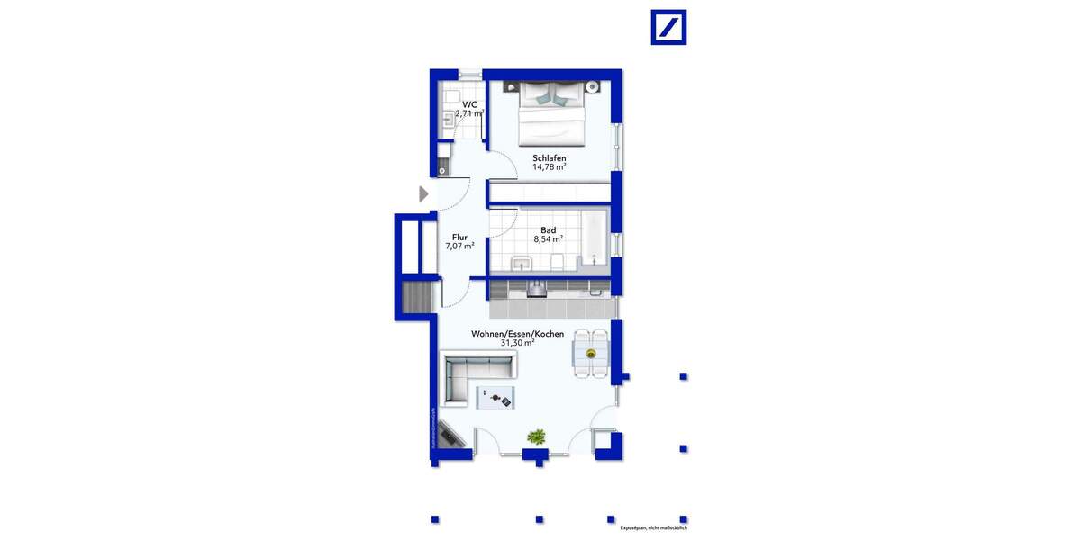 Etagenwohnung Übersee Hofanger - 2 Zimmer, 78 m&sup2;, 575.000&euro; | Angebot:25837485