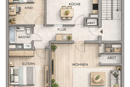 Wohnung Eglharting Eglharting - 3 Zimmer, 79 m&sup2;, 389.000&euro; | Angebot:24770365