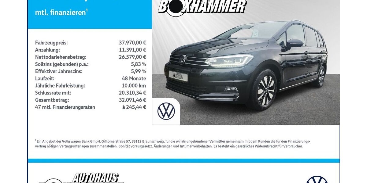 VW Touran 18.160 km 37.970 &euro; Bad Aibling 83043