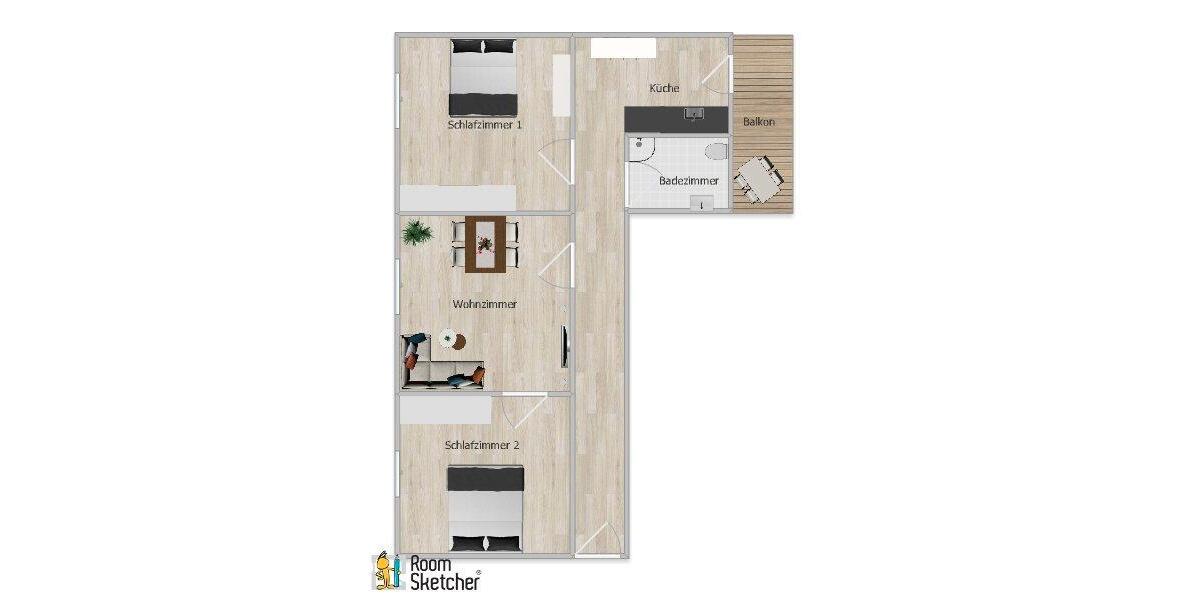 Etagenwohnung Rosenheim Innenstadt - 3 Zimmer, 60 m&sup2;, 1.280&euro; | Angebot:26649502