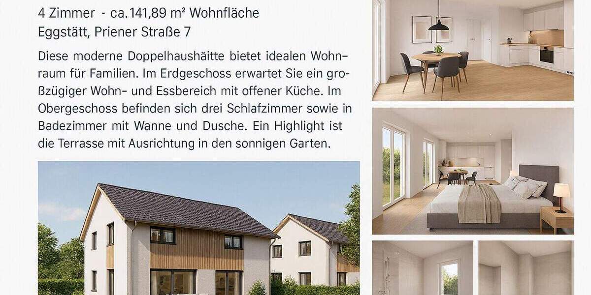 Doppelhaushälfte Eggstätt - 5 Zimmer, 186 m&sup2;, 995.000&euro; | Angebot:25727377