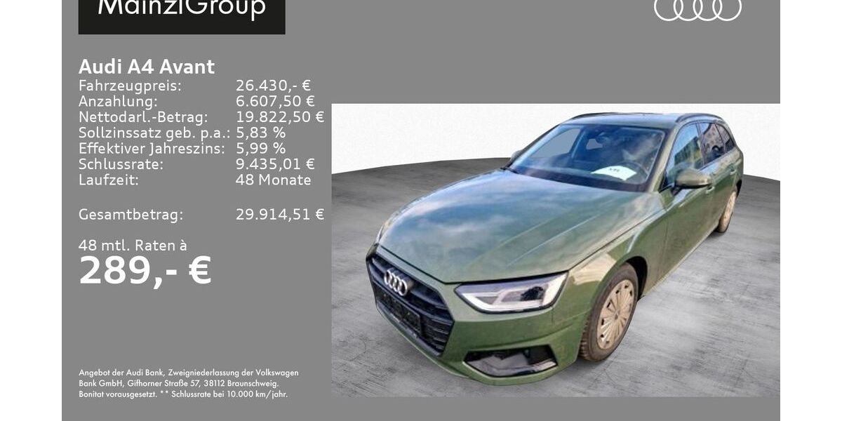 Audi A4 58.610 km 26.430 &euro; Feldkirchen/Westerham 83620