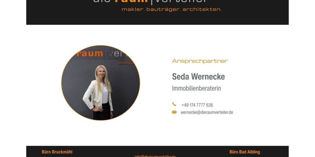 Doppelhaushälfte Bruckmühl Hinrichssegen - 8 Zimmer, 224 m&sup2;, 1.629.000&euro; | Angebot:25704703